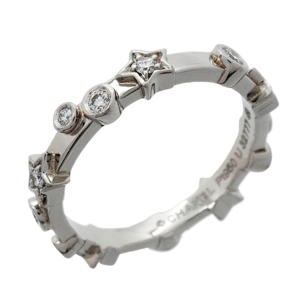 Chanel Comet d'Amour Star-Shaped Ring, Pt950 Platinum, Diamond, Size #48, Wom...